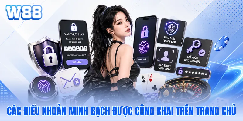 Các điều khoản minh bạch được công khai trên trang chủ Các điều khoản minh bạch được công khai trên trang chủ