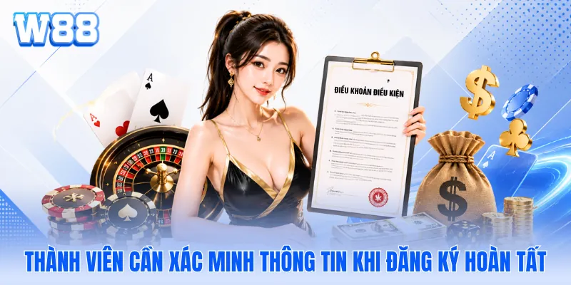 Thành viên cần xác minh thông tin khi đăng ký hoàn tất Thành viên cần xác minh thông tin khi đăng ký hoàn tất